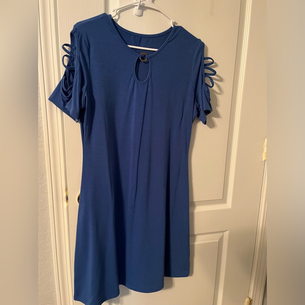 Elegant Blue Women's Dress